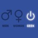 Shirt humorisitique homme femme geek en bleu pour homme et femme