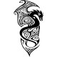 Shirt dragon tatouage noir pour homme et femme