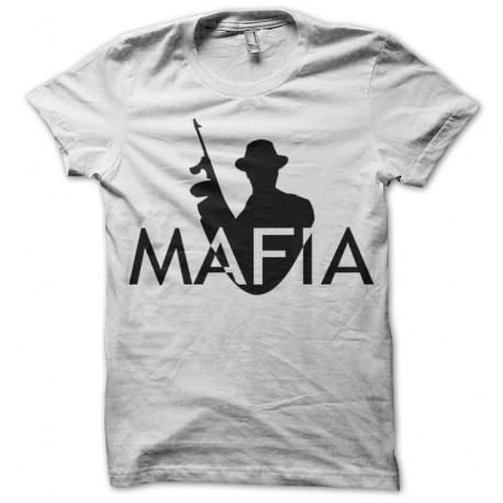 Shirt logo mafia blanc pour homme et femme