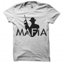 Shirt logo mafia blanc pour homme et femme