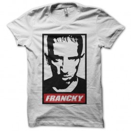 Shirt Franck Ribéry façon Obey blanc pour homme et femme