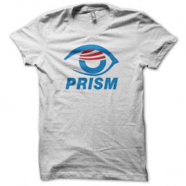 Shirt Programme Prism parodie Obama blanc pour homme et femme