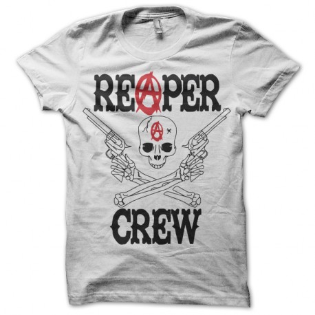 Shirts sons of anarchy Reaper crew tête de mort blanc pour homme et femme