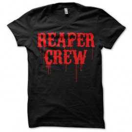 Shirts sons of anarchy Reaper crew texte rouge sur noir pour homme et femme