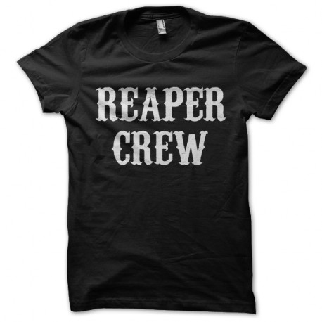 Shirts sons of anarchy Reaper crew texte blanc sur noir pour homme et femme