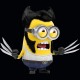 Shirt moi moche et méchant minion wolverine noir pour homme et femme