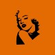 Shirt Marilyn Monroe silhouette orange pour homme et femme