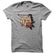 Shirt Pin up zombie gris pour homme et femme