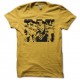 Shirt personnages japonais bandes verticales jaune pour homme et femme