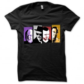 Shirt Breaking bad visages Hank Walt Jesse Gus noir pour homme et femme