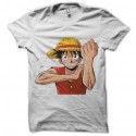 Shirt manga one piece logo sur blanc pour homme et femme