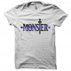 Shirt manga monster logo Naoki Urasawa bleu sur blanc pour homme et femme