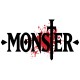 Shirt manga monster logo Naoki Urasawa rouge sur blanc pour homme et femme