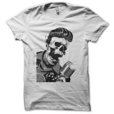 Shirt Elvis zombie blanc pour homme et femme