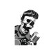 Shirt Elvis zombie blanc pour homme et femme