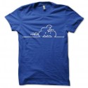 Shirt La linea motard Osvaldo Cavandoli bleu pour homme et femme
