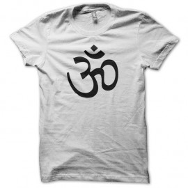 Shirt Ohm symbole hindou blanc pour homme et femme