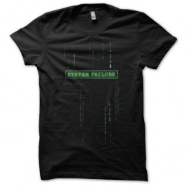 Shirt Erreur système effet Matrix noir pour homme et femme