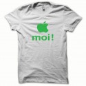 Shirt Apple moi origine vert/blanc pour homme et femme