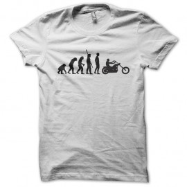 Shirt evolution moto biker type sons of anarchy blanc pour homme et femme