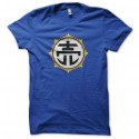 Shirt One Piece symbole japonais enchères d'humains bleu pour homme et femme
