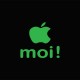 Shirt Apple moi classic vert/noir pour homme et femme