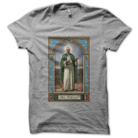 Shirt breaking bad parodie St Walter white gris chiné pour homme et femme