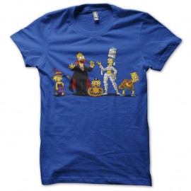 Shirt Halloween Simpson bleu pour homme et femme