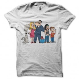 Shirt serie télé American Dad blanc pour homme et femme