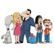 Shirt serie télé American Dad blanc pour homme et femme