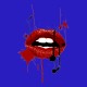 Shirt Super lips Rock N' Roll Street Fighting Club bleu pour homme et femme