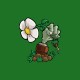 Shirt Plants vs zombie vert pour homme et femme