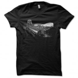 Shirt San Francisco photo de nuit noir pour homme et femme