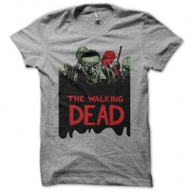 Shirt Walkin Dead dessin fan BD gris pour homme et femme