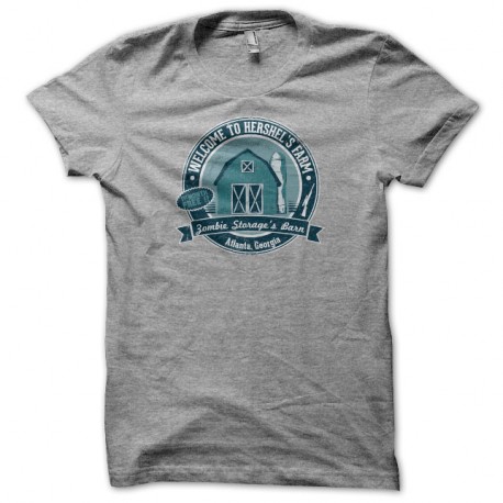 Shirt walking dead grange Hershel's - Gris pour homme et femme