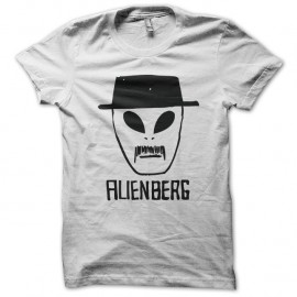 Shirt breaking bad parodie heisenberg alienberg blanc pour homme et femme
