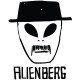 Shirt breaking bad parodie heisenberg alienberg blanc pour homme et femme