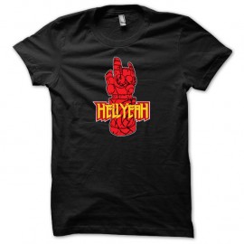 Shirt parodie hell boy version metal Hell Yeah noir pour homme et femme