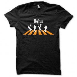 Shirt parodie les beatles version the Battles noir pour homme et femme
