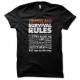 Shirt règles de survie Zombieland noir pour homme et femme