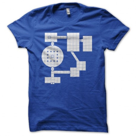 Shirt Donjons et Dragons plan bleu pour homme et femme