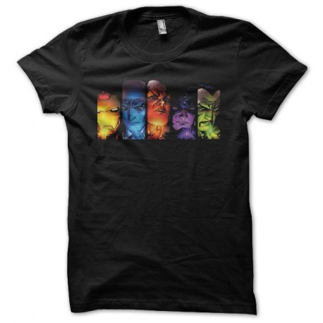 Shirt Illuminati Avengers bandes verticales noir pour homme et femme
