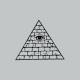 Shirt Illuminati INWO symbole pyramide gris pour homme et femme