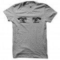 Shirt manga yeux contrariés gris pour homme et femme