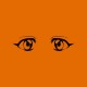 Shirt manga yeux songeurs orange pour homme et femme