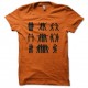 Shirt Les amis pictogrammes orange pour homme et femme