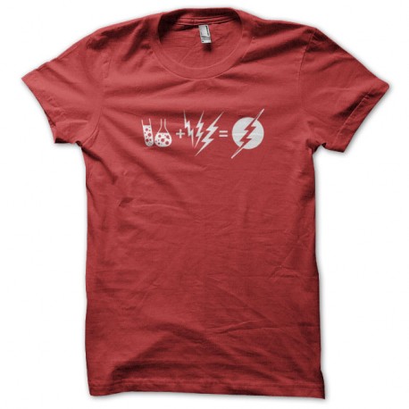 Shirt de sheldon dans big bang theory making of de Flash rouge pour homme et femme