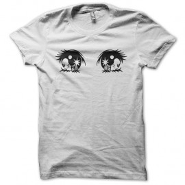 Shirt manga yeux espoir blanc pour homme et femme