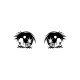 Shirt manga yeux espoir blanc pour homme et femme