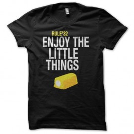 Shirt Zombieland règle 32 Enjoy the little things noir pour homme et femme